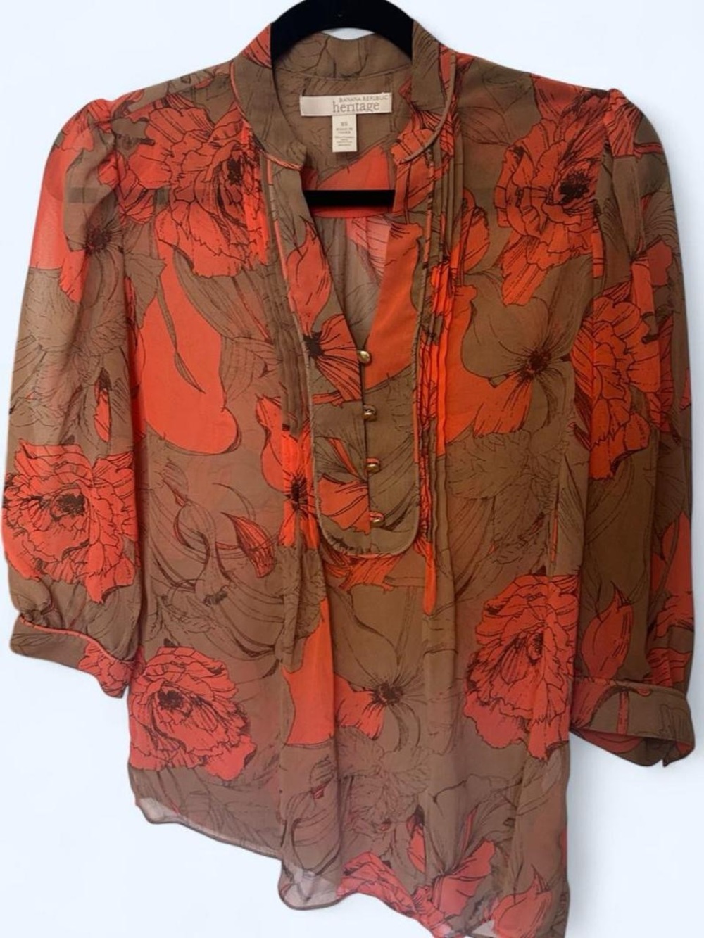 Retro style Sheer boho fairy Banana Republic Heritage top